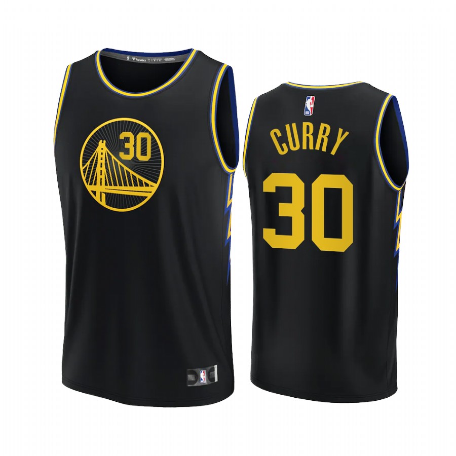 Golden State Warriors #30 Stephen Curry Jersey 75th City Edition Black