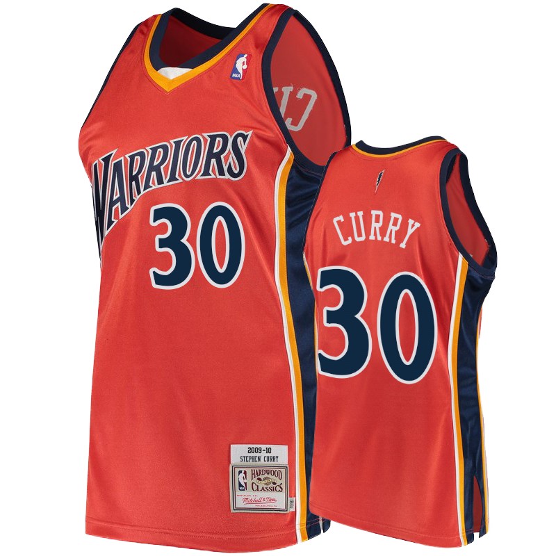 Golden State Warriors #30 Stephen Curry Orange 2009-10 Hardwood Classics Jersey