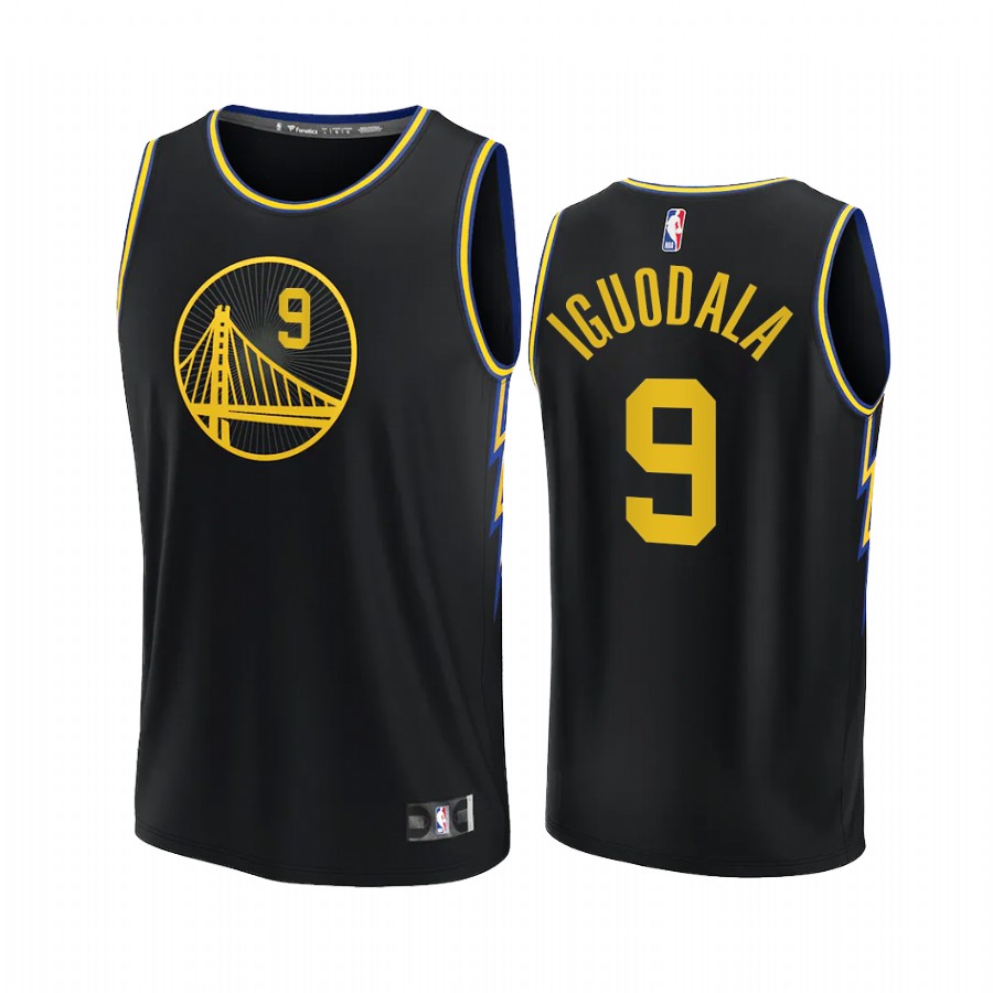 Golden State Warriors #9 Andre Iguodala Jersey 75th City Edition Black