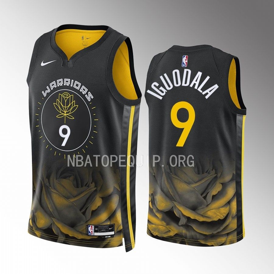 Golden State Warriors Andre Iguodala City Edition Black #9 Jersey Swingman