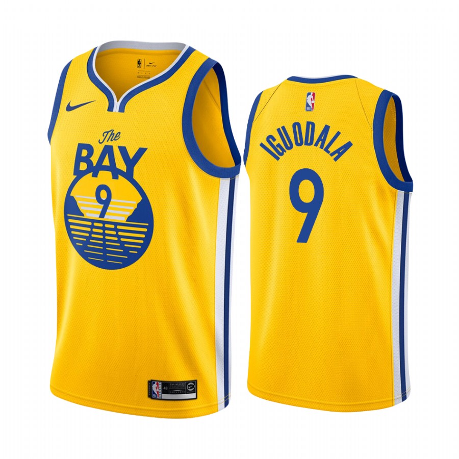 Golden State Warriors Andre Iguodala #9 Gold Statement Edition Jersey