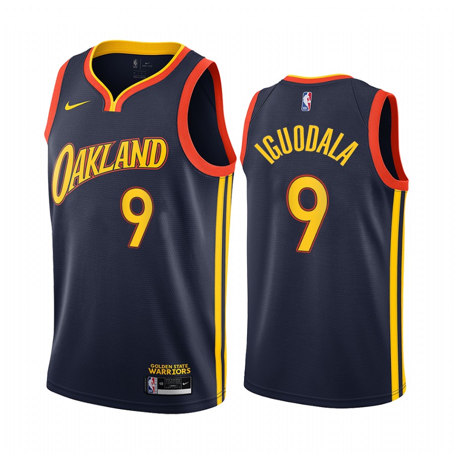 Golden State Warriors Andre Iguodala #9 Navy City Edition Jersey