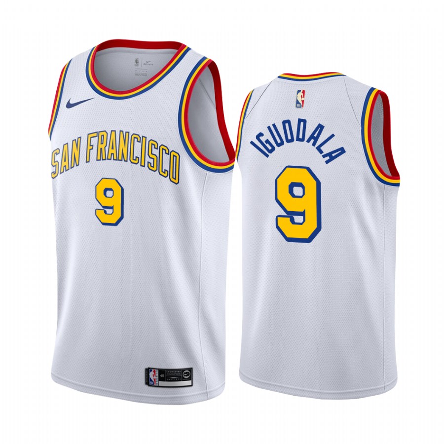 Golden State Warriors Andre Iguodala #9 White Hardwood Classics Jersey