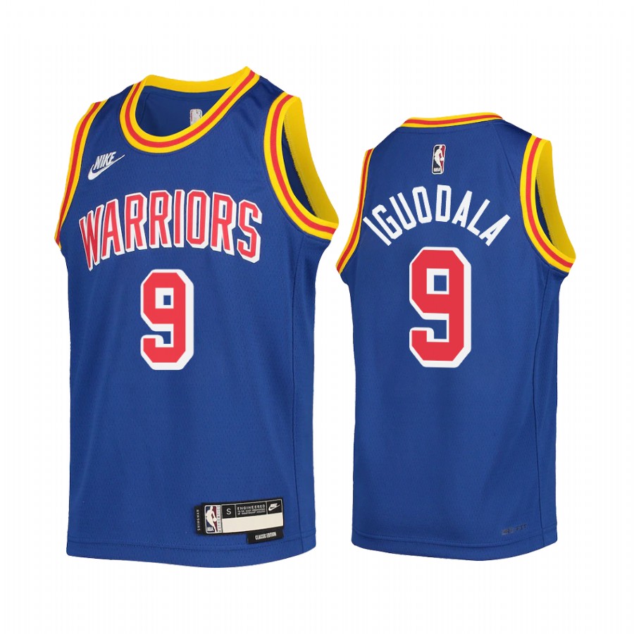 Golden State Warriors Andre Iguodala Classic Edition Royal Youth Jersey 75TH #9
