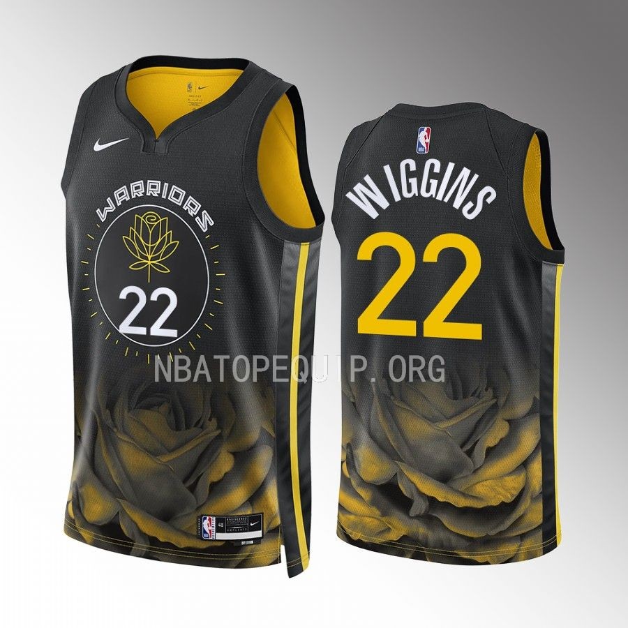 Golden State Warriors Andrew Wiggins City Edition Black #22 Jersey Swingman