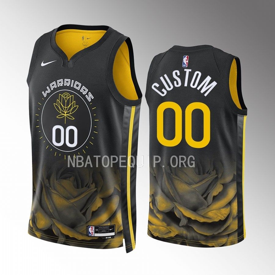 Golden State Warriors Custom City Edition Black #00 Jersey Swingman