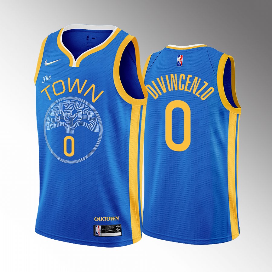Golden State Warriors Donte DiVincenzo Earned Edition Royal #0 Jersey