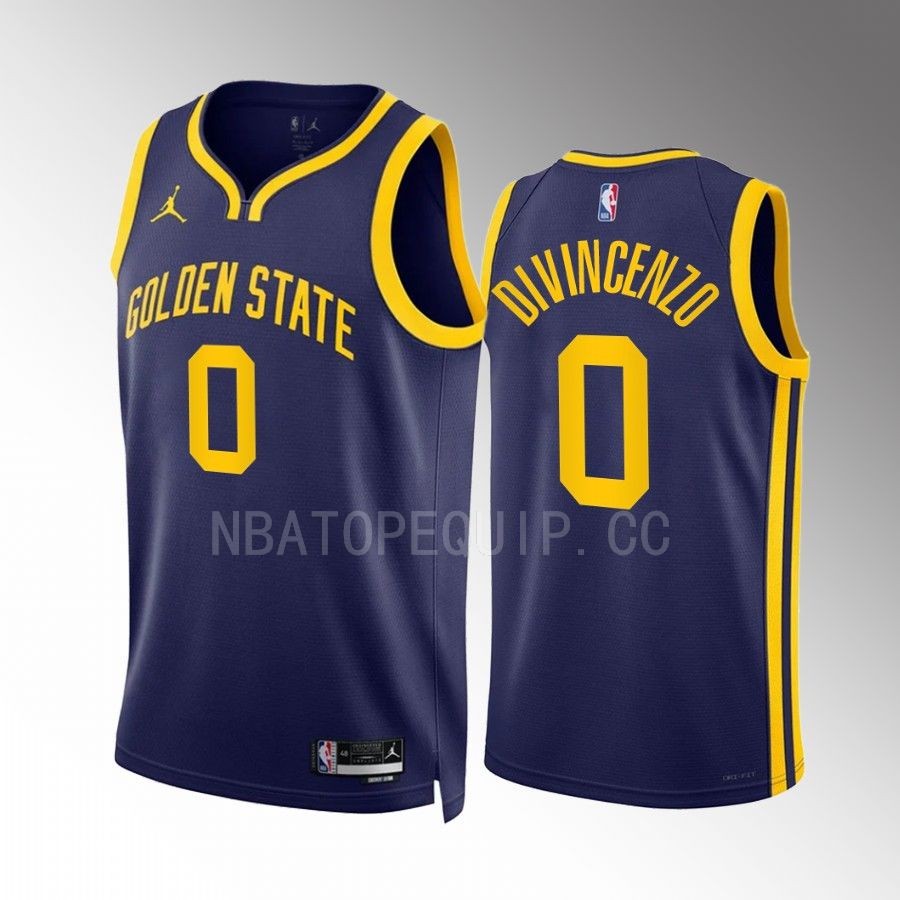 Golden State Warriors Donte DiVincenzo Statement Edition Navy #0 Jersey