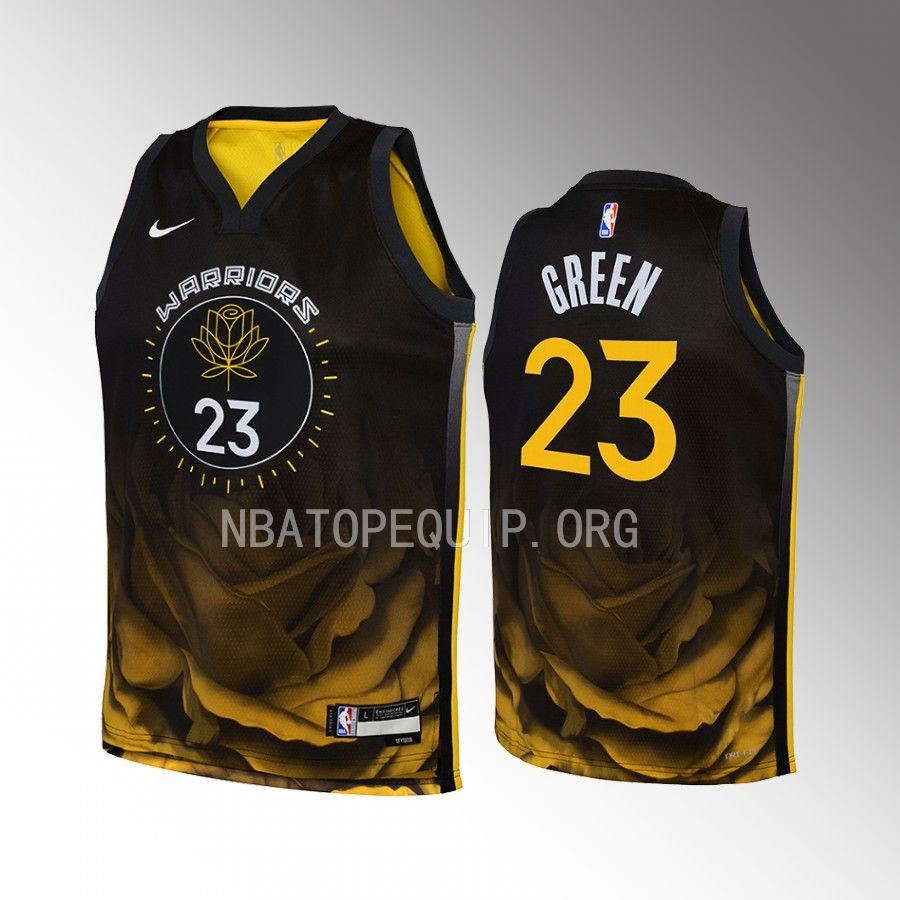 Golden State Warriors Draymond Green City Edition Black Youth Jersey Swingman #23