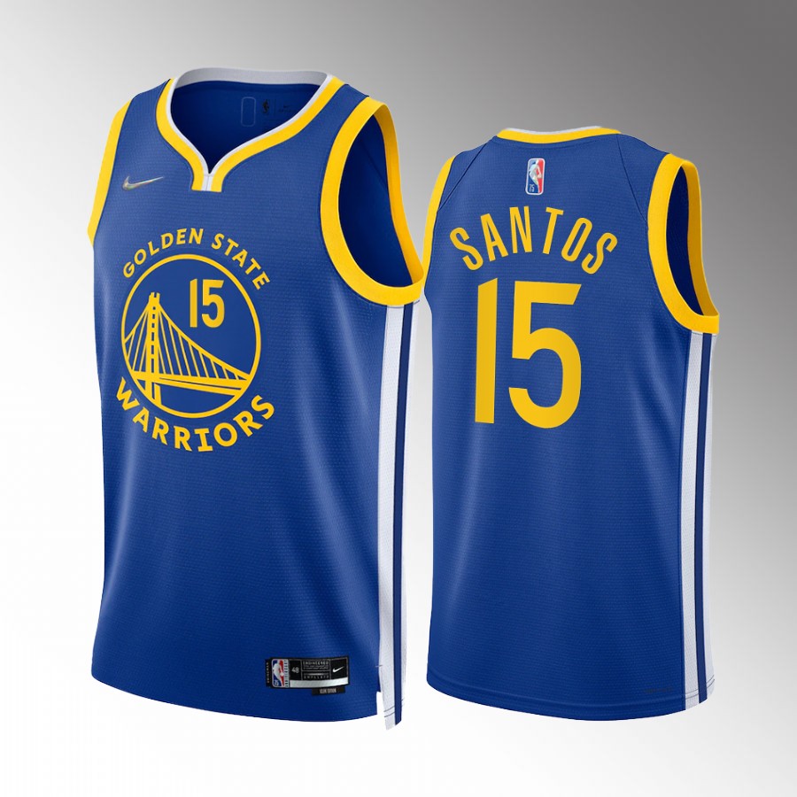 Golden State Warriors Gui Santos Draft Royal #15 Jersey Icon Edition