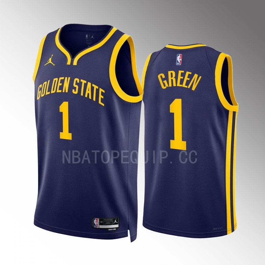 Golden State Warriors JaMychal Green Statement Edition Navy #1 Jersey