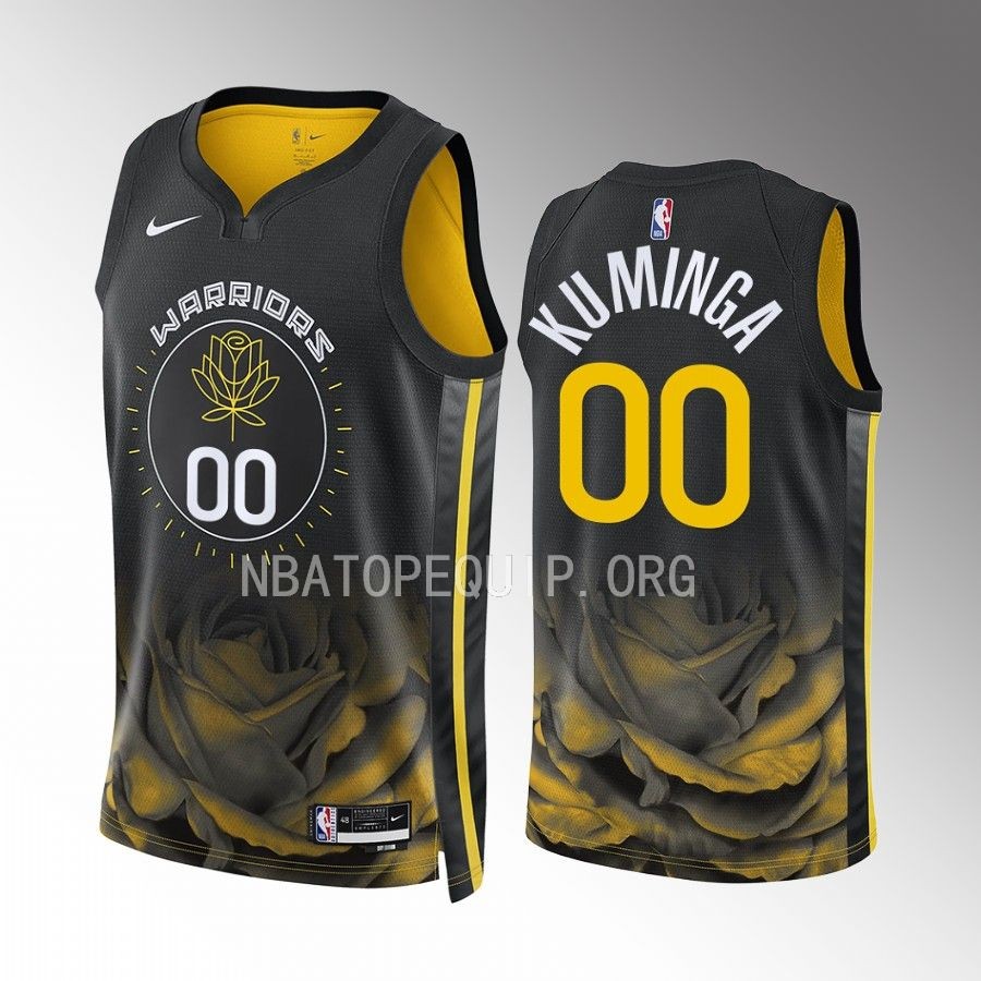 Golden State Warriors Jonathan Kuminga City Edition Black #00 Jersey Swingman