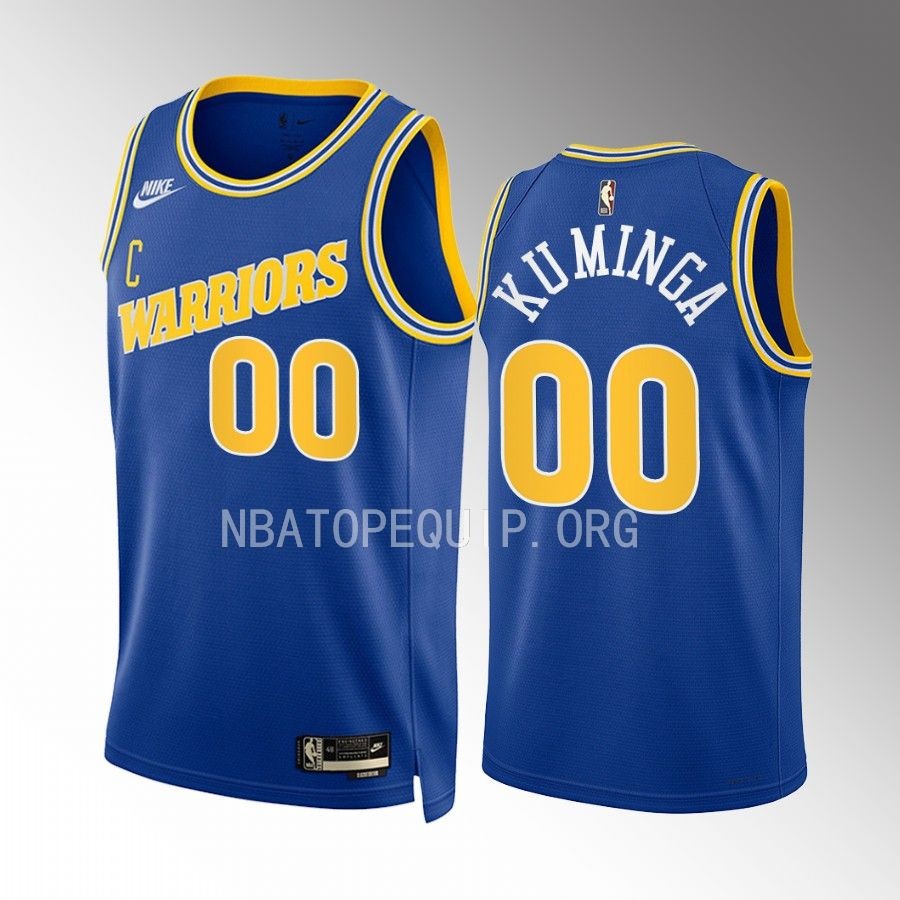 Golden State Warriors Jonathan Kuminga Classic Edition Blue #00 Jersey Swingman