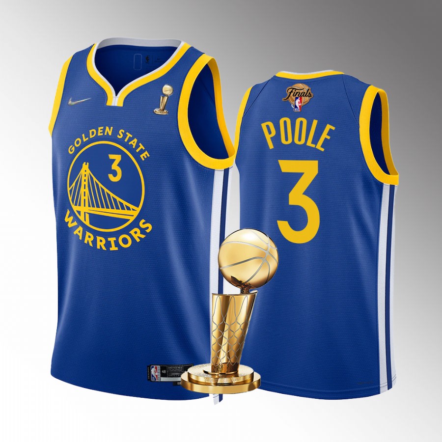 Golden State Warriors Jordan Poole Finals Champions Jersey Royal #3 Icon