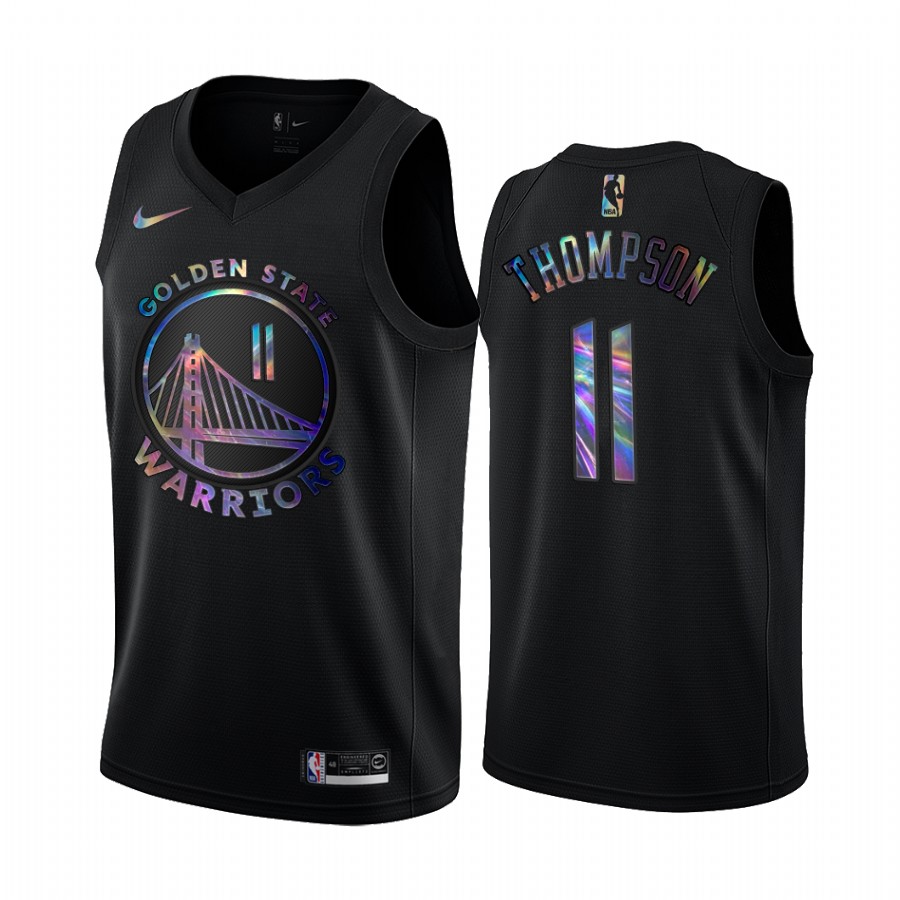 Golden State Warriors Klay Thompson #11 Jersey Iridescent Black HWC Limited