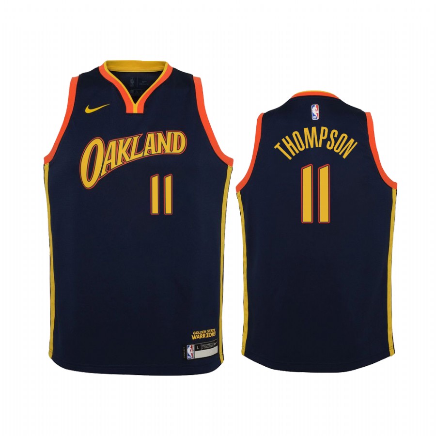 Golden State Warriors Klay Thompson City Navy Youth Jersey #11
