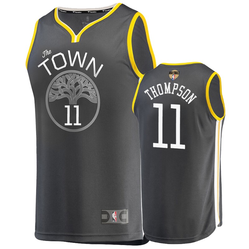 Golden State Warriors Klay Thompson Charcoal Finals Statement Jersey