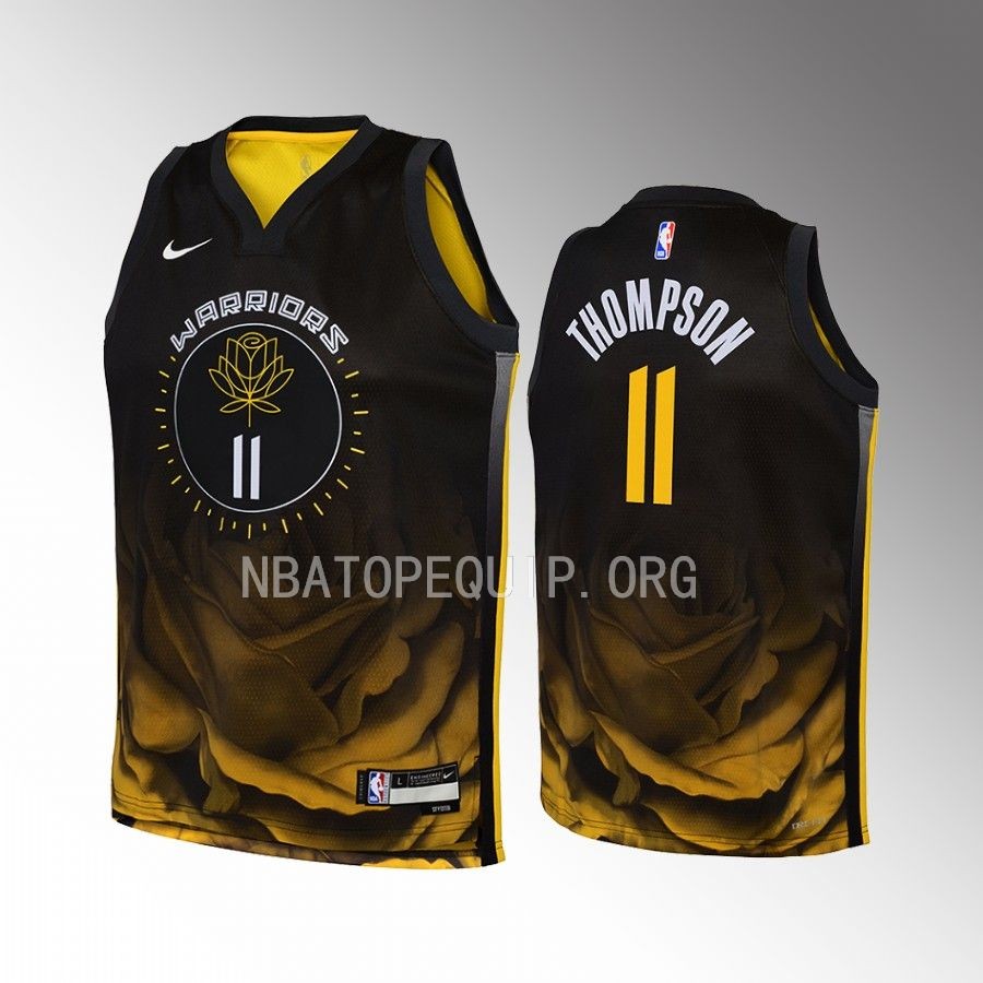 Golden State Warriors Klay Thompson City Edition Black Youth Jersey Swingman #11