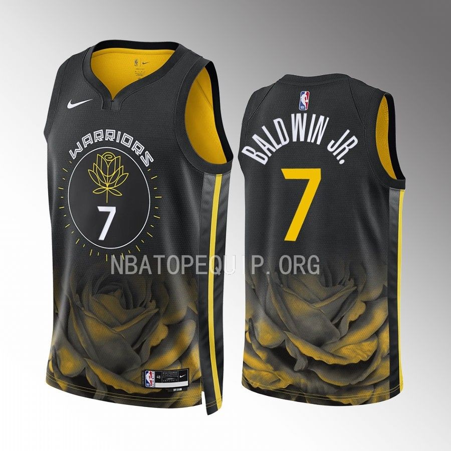 Golden State Warriors Patrick Baldwin Jr. City Edition Black #7 Jersey Swingman