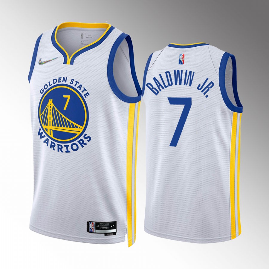 Golden State Warriors Patrick Baldwin Jr. Draft PBJ White #7 Jersey Association Edition