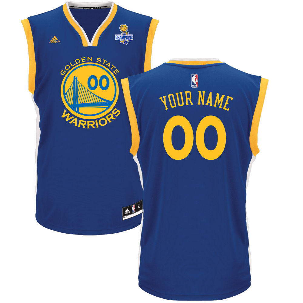 Golden State Warriors Road blue  The Final Games Custom Jersey