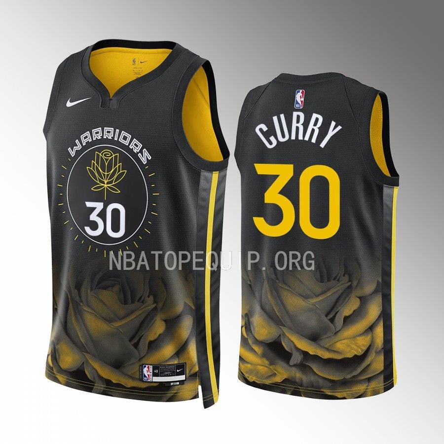 Golden State Warriors Stephen Curry City Edition Black #30 Jersey Swingman