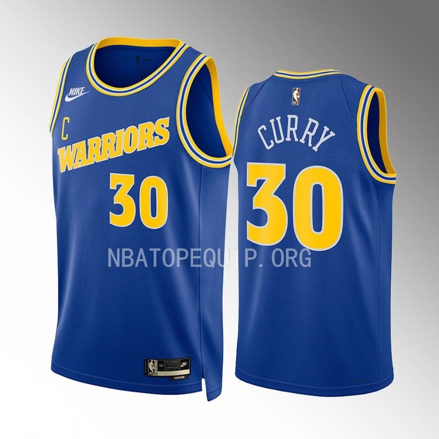 Golden State Warriors Stephen Curry Classic Edition Blue #30 Jersey Swingman