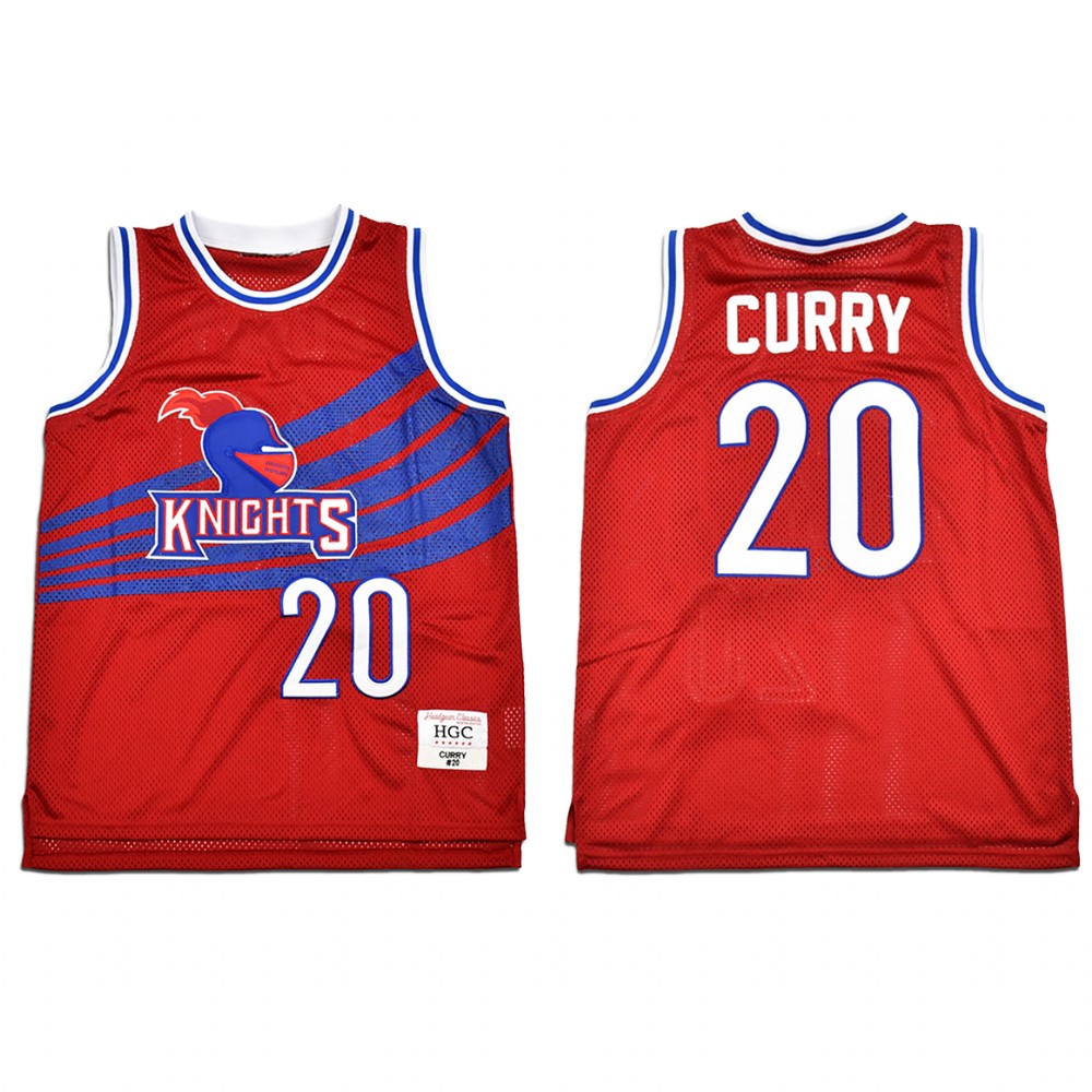 Golden State Warriors Stephen Curry Red Alternate Knights High School Jersey
