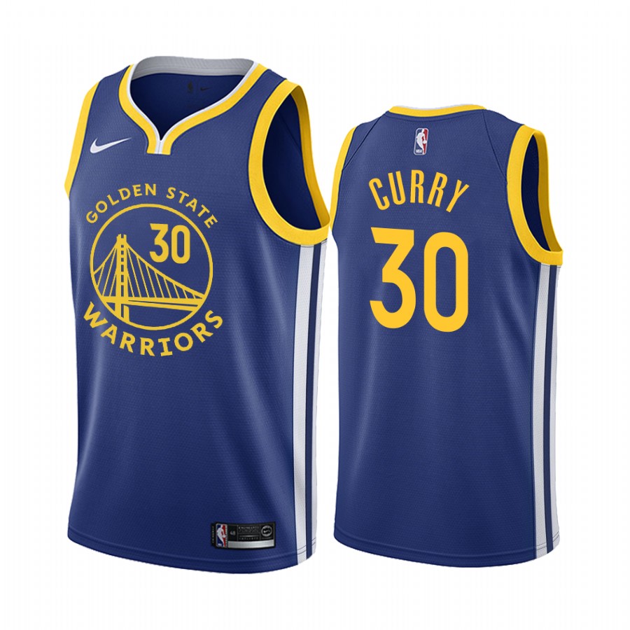 Golden State Warriors Stephen Curry Royal Icon New Uniform Jersey