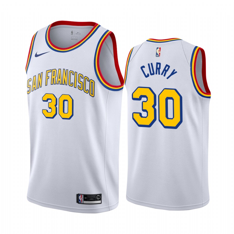Golden State Warriors Stephen Curry White Classic Edition Jersey
