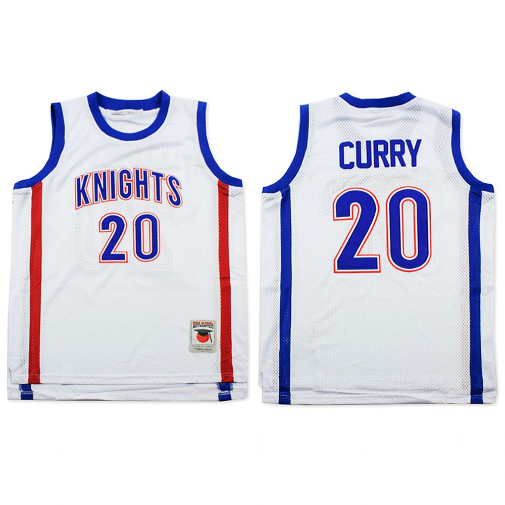 Golden State Warriors Stephen Curry White Charlotte Christian High School Jersey