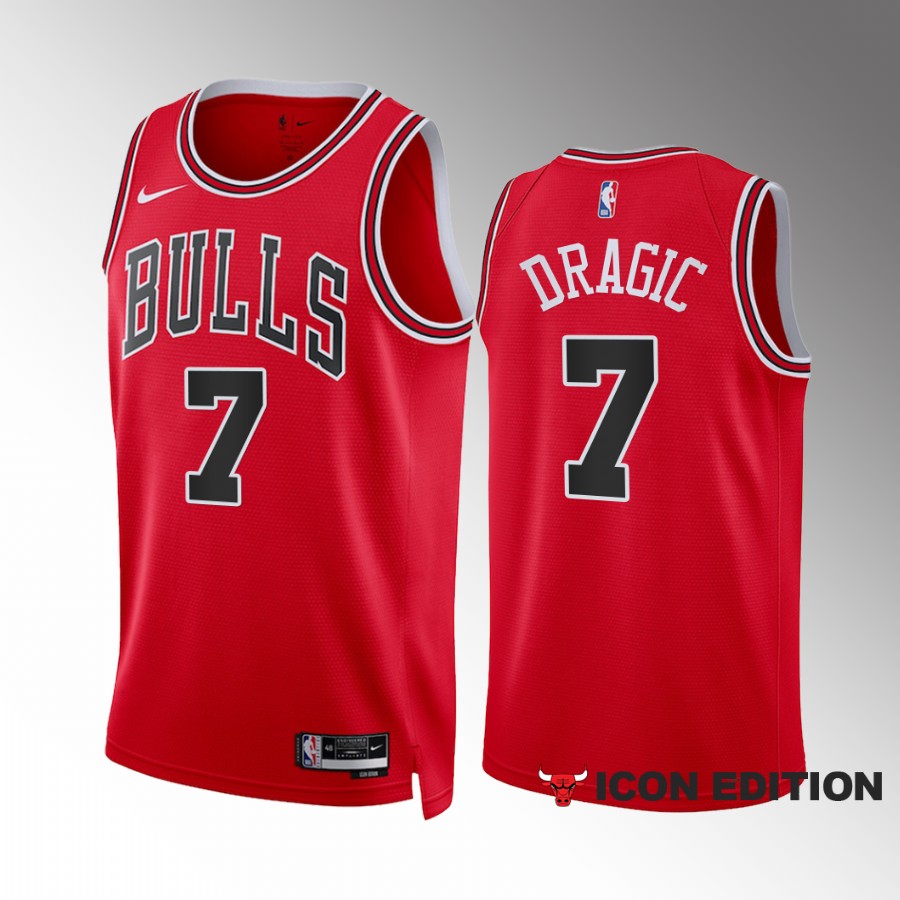 Goran Dragic Chicago Bulls Red #7 Icon Edition Jersey Swingman