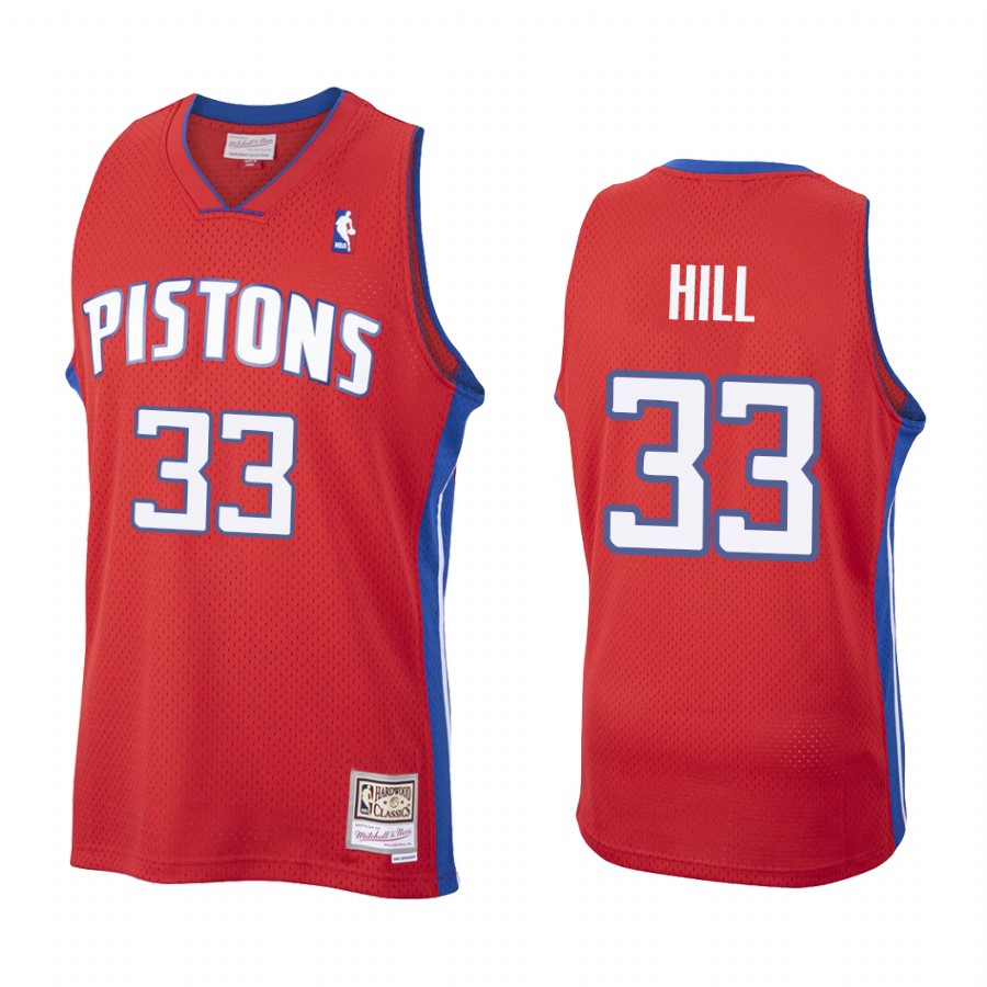 Grant Hill #33 Detroit Pistons Throwback Jersey Red
