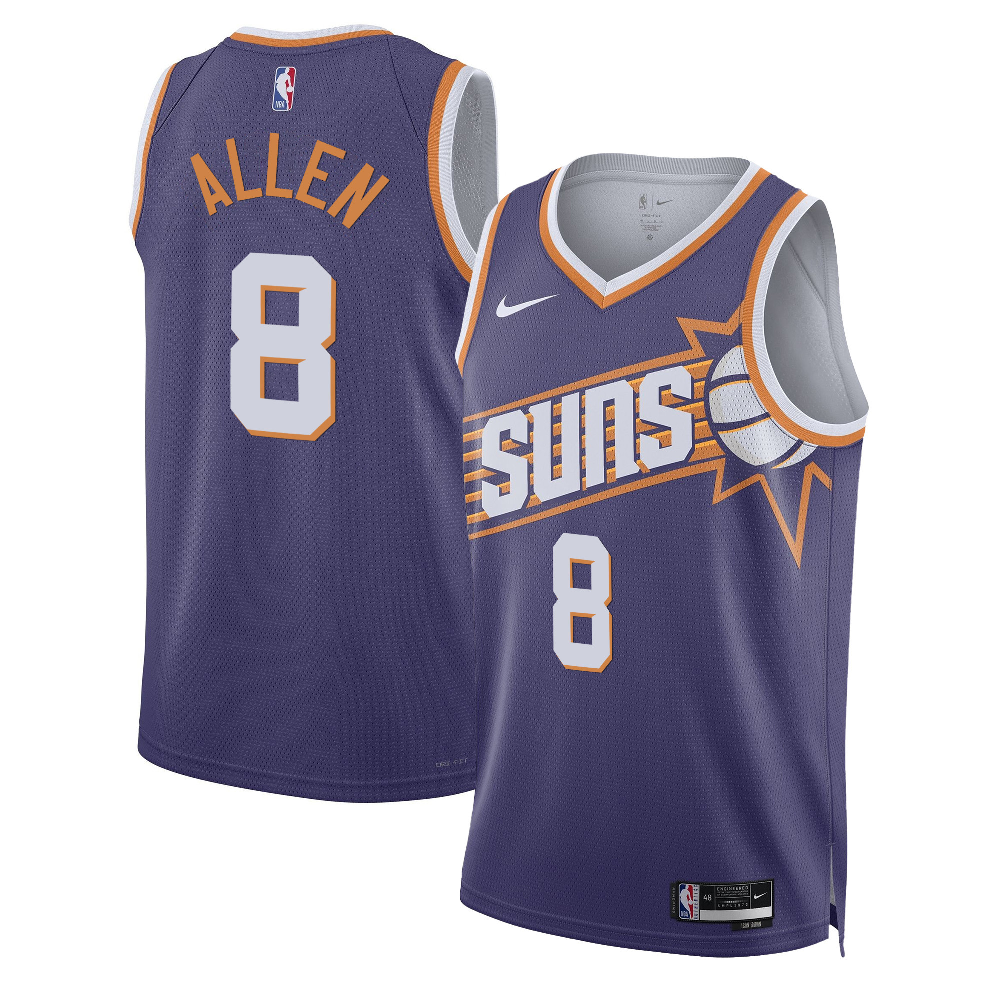 Grayson Allen Men's Phoenix Suns Swingman Purple Jersey - All Stitched
