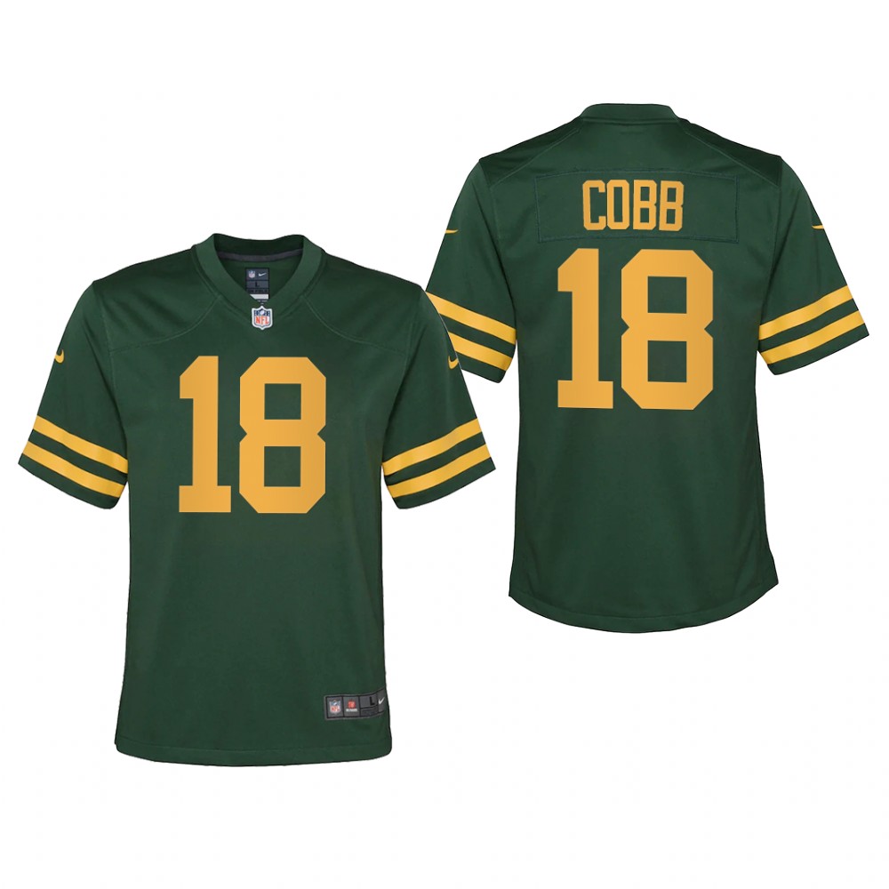 Green Bay Packers Randall Cobb Green Jersey Alternate Game - Youth