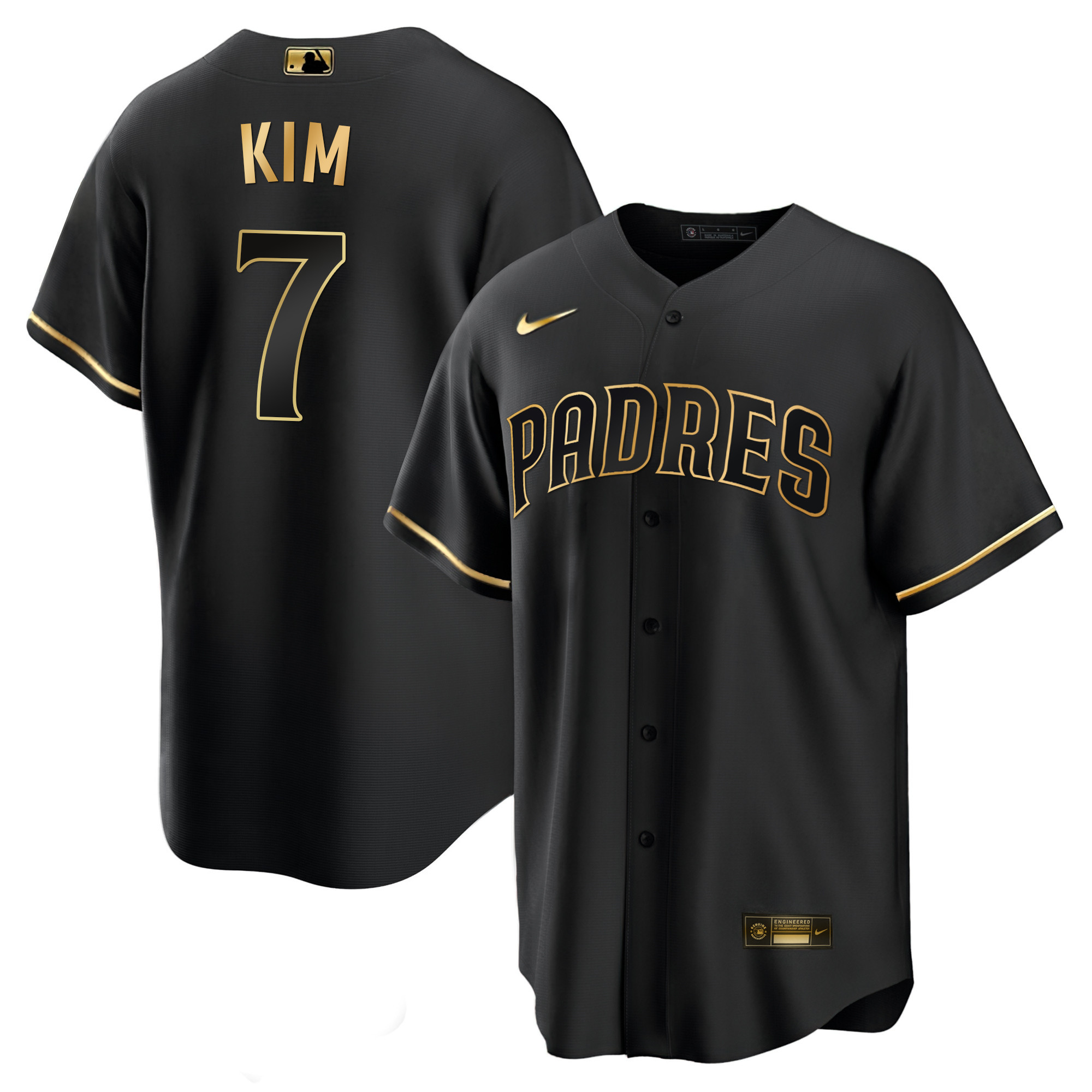 Ha-Seong Kim Men's San Diego Padres Black Limited & Gold Cool Black Gold Jersey