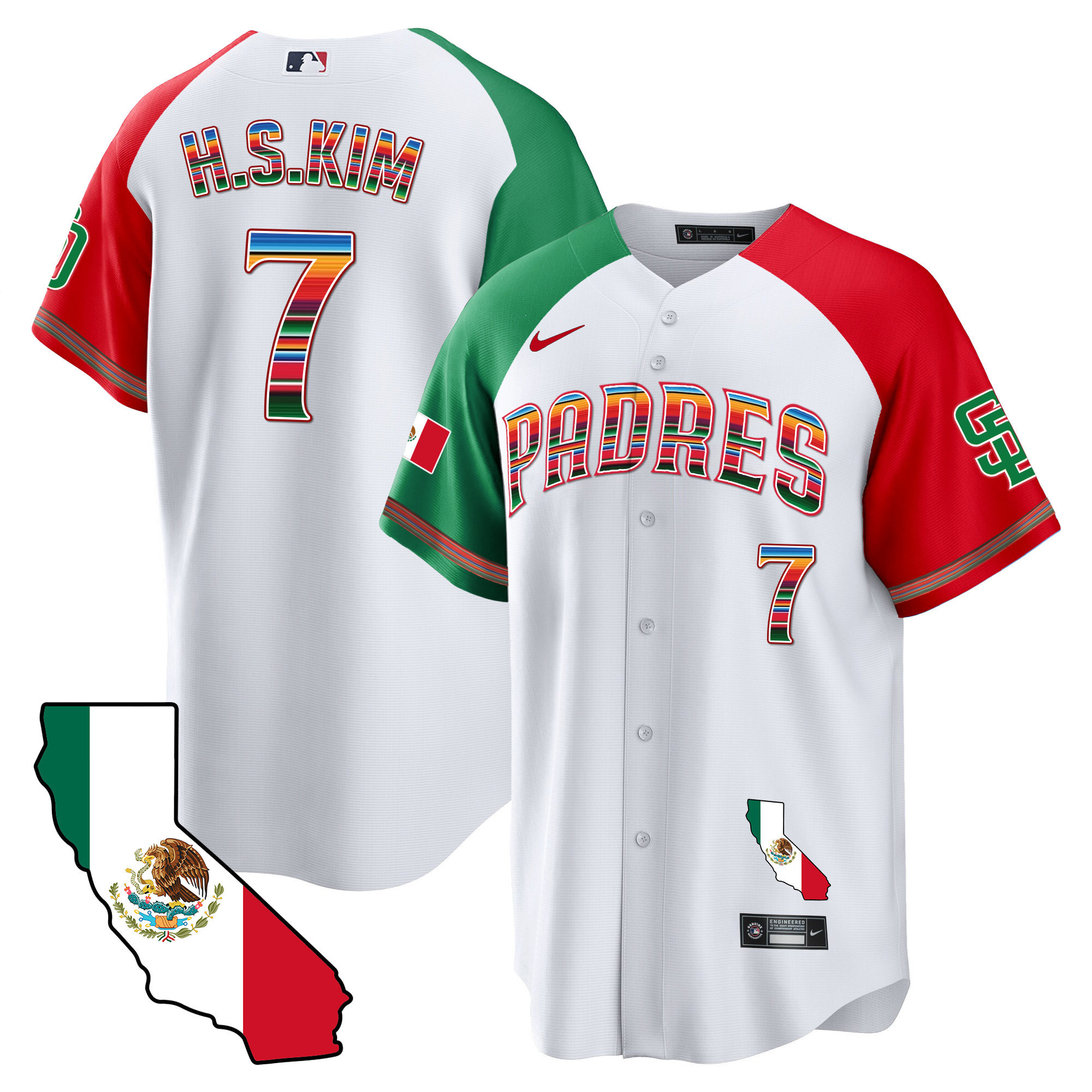 Ha-Seong Kim Men's San Diego Padres California Map Cool Base Alternate Jersey