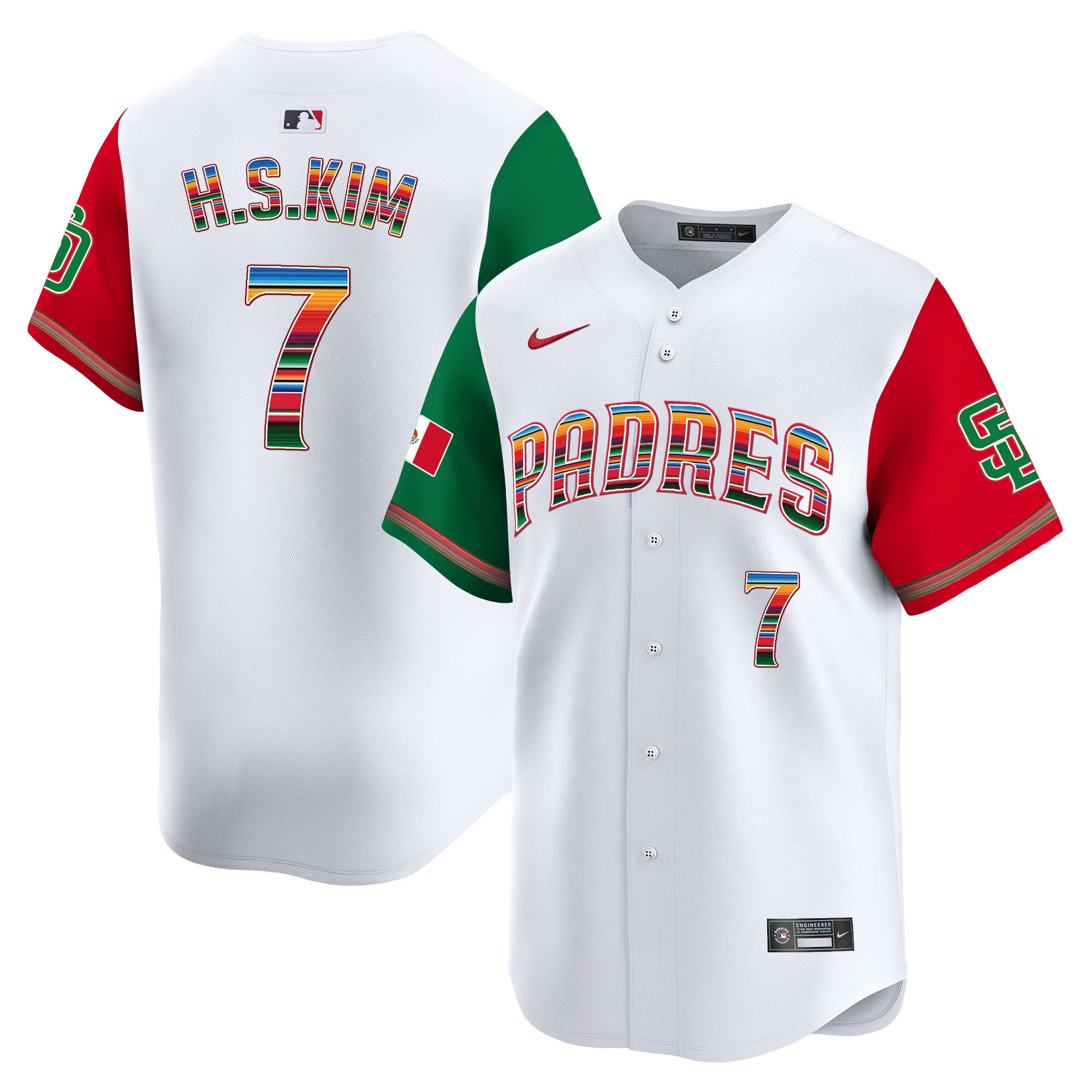 Ha-Seong Kim Men's San Diego Padres Mexico Premier Limited Color Sleeves Jersey