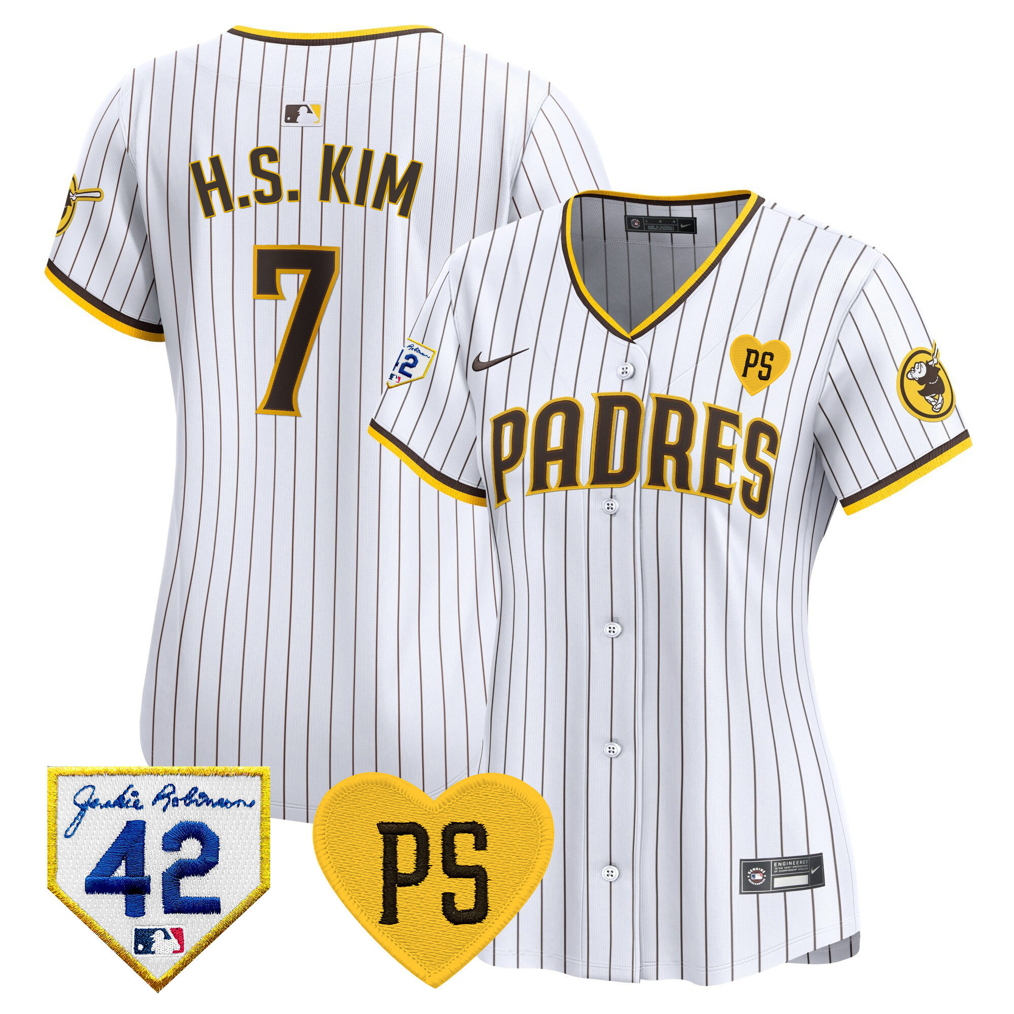 Ha-Seong Kim Women's San Diego Padres "For Peter" & Robinson Patch Vapor Premier Limited White Jersey
