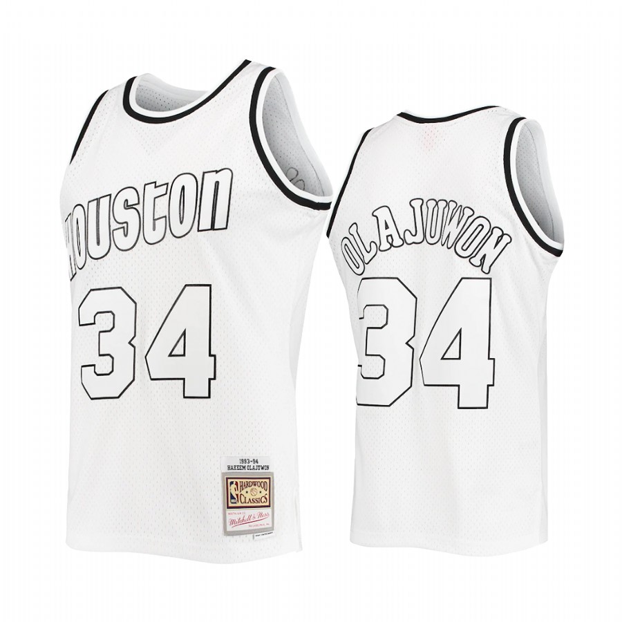 Hakeem Olajuwon 34 Houston Rockets Outdated Classic White Jersey Swingman