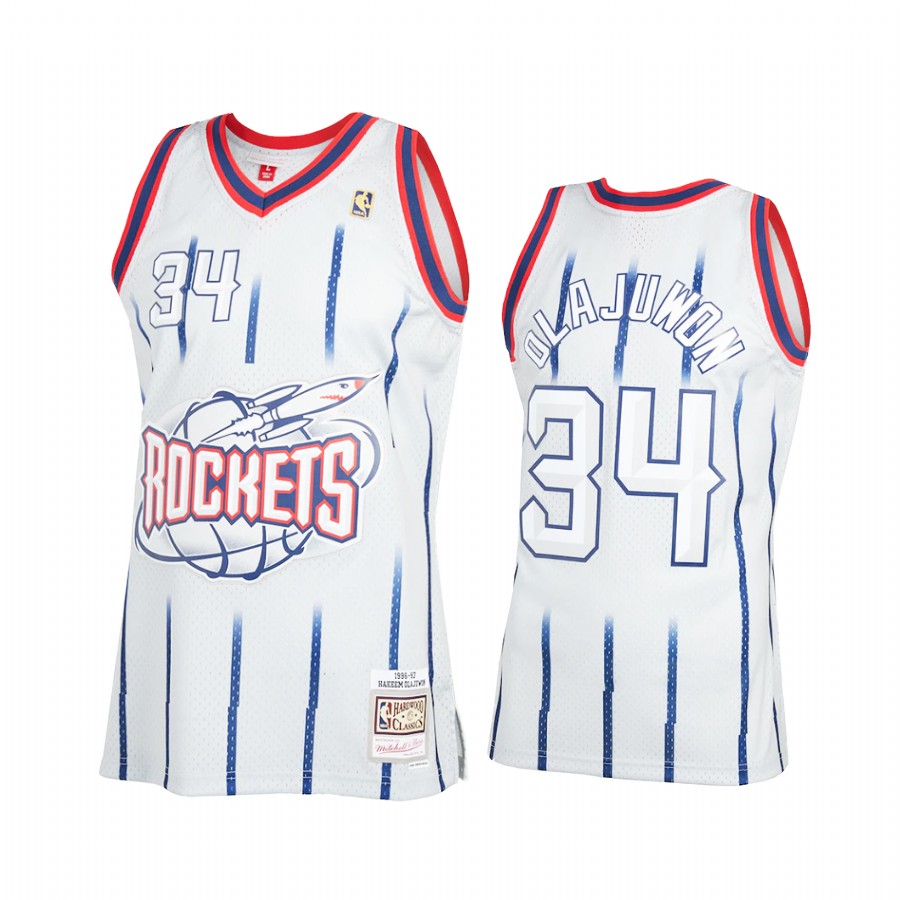 Hakeem Olajuwon #34 Houston Rockets Reload 2.0 Jersey Gray