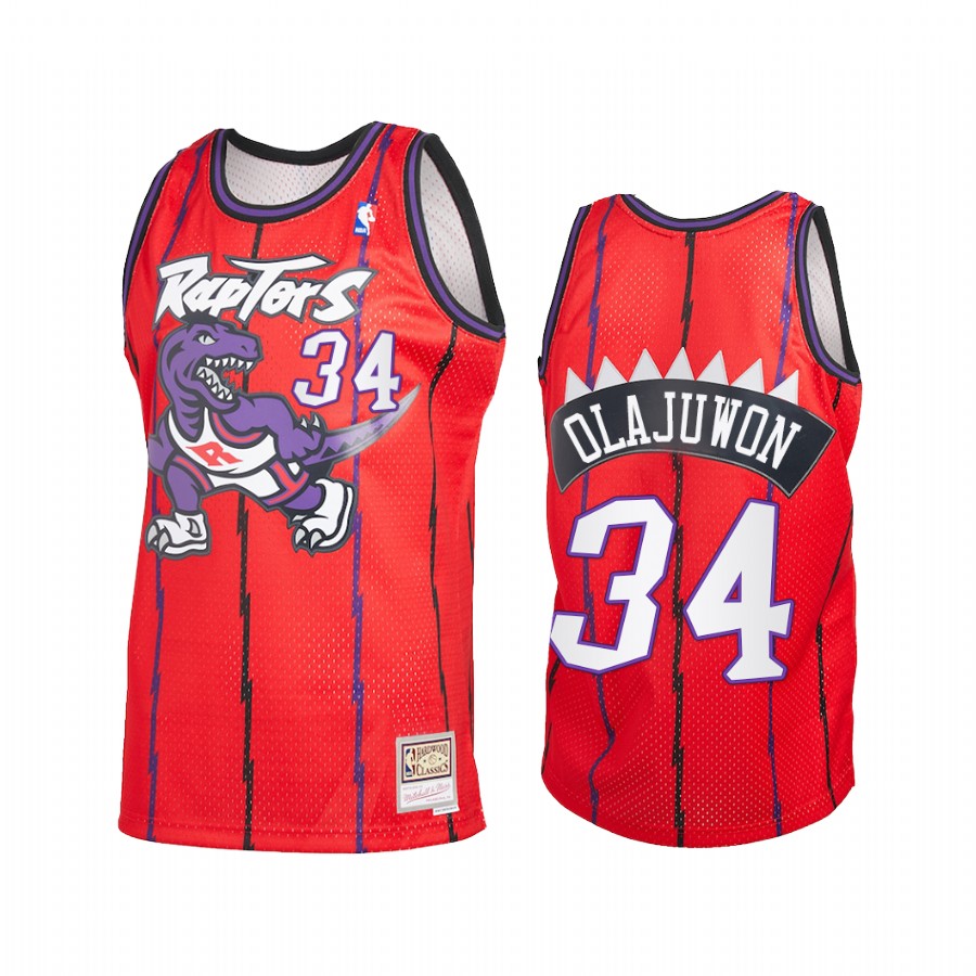 Hakeem Olajuwon #34 Toronto Raptors Reload 2.0 Jersey Red