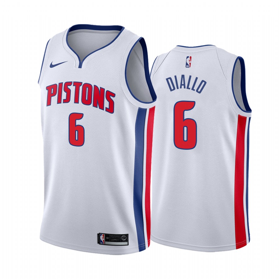 Hamidou Diallo Detroit Pistons Association Edition White #6 Jersey