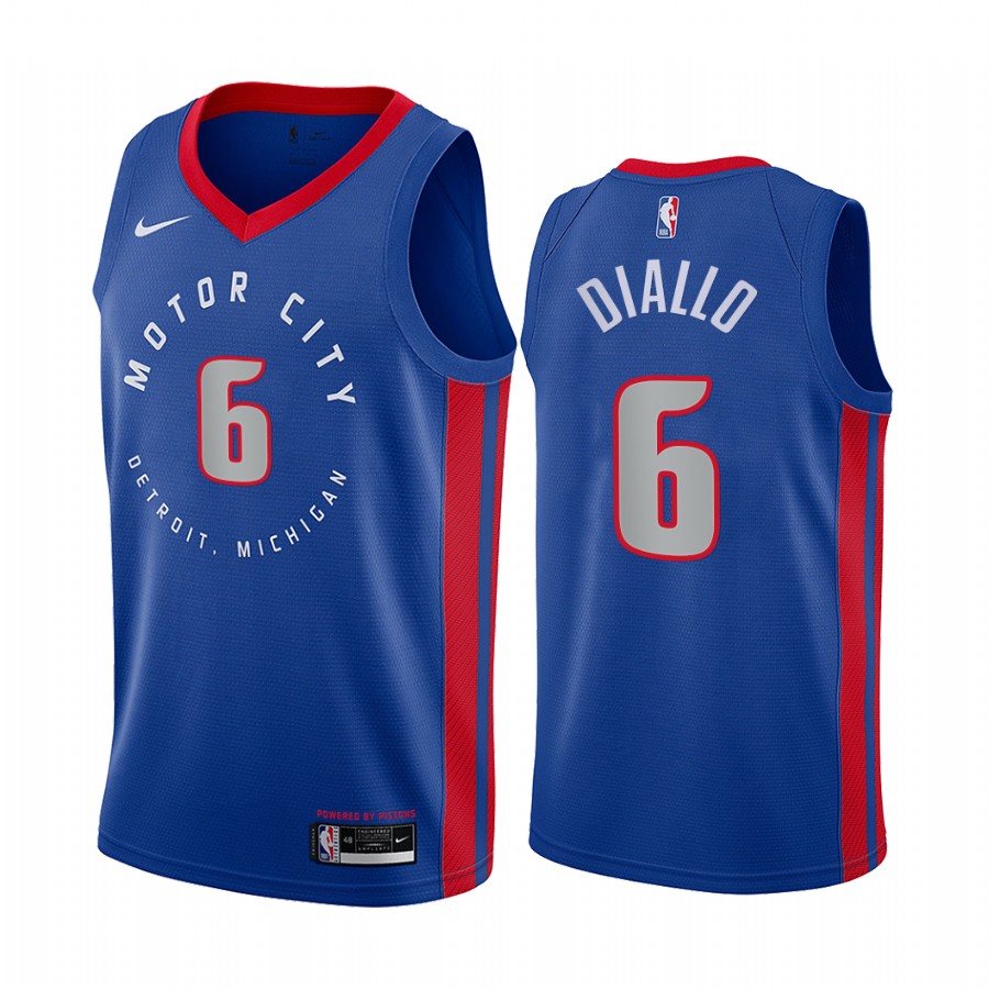 Hamidou Diallo Detroit Pistons City Edition Blue #6 Jersey