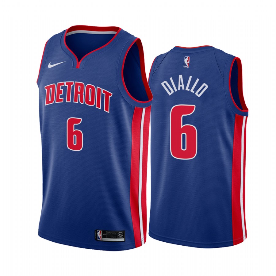 Hamidou Diallo Detroit Pistons Icon Edition Blue #6 Jersey