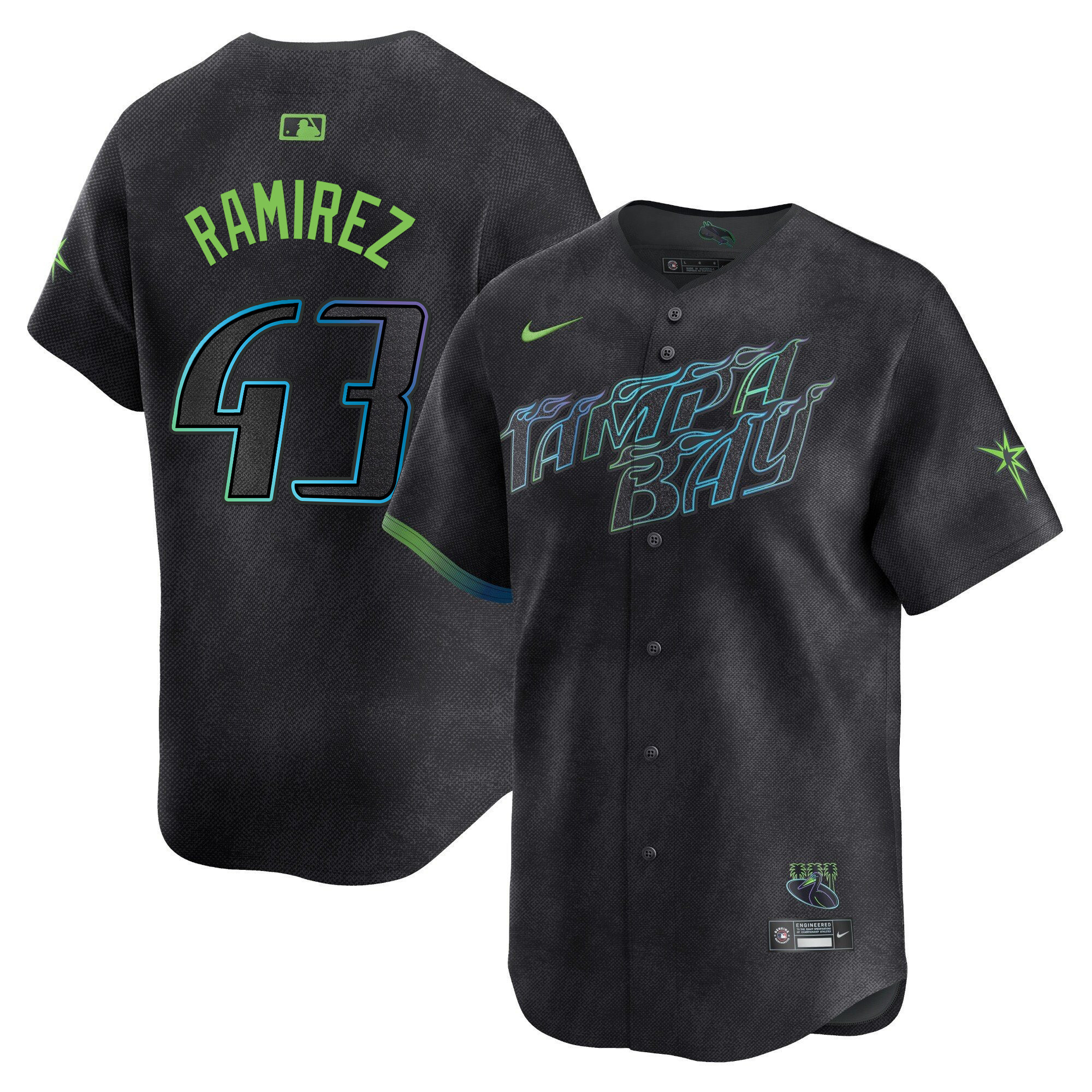 Harold Ramirez Men's Tampa Bay Rays City Connect Vapor Premier Limited - Charcoal Jersey