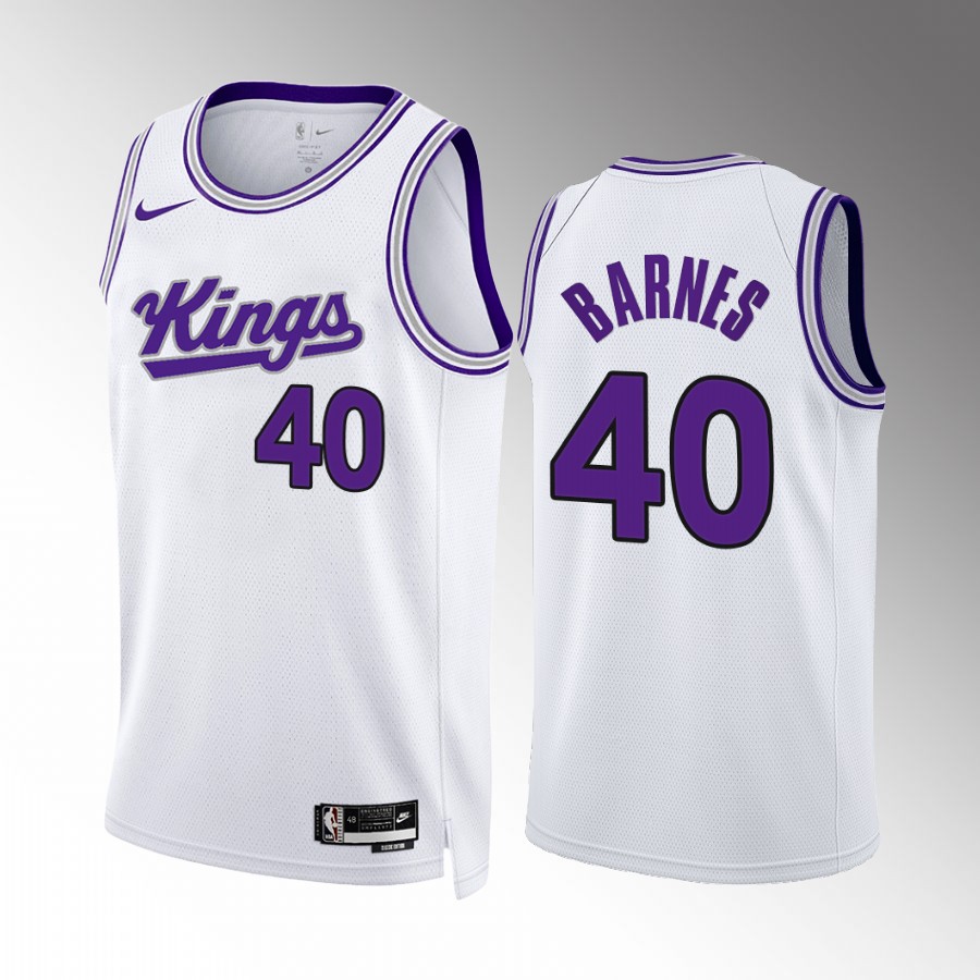 Harrison Barnes Sacramento Kings White #40 Association Edition Jersey Swingman