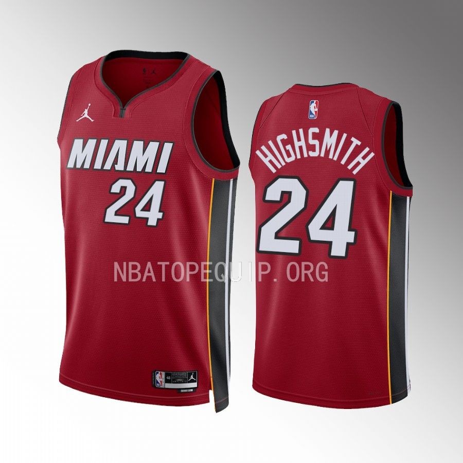 Haywood Highsmith Miami Heat #24 Red Jersey Statement Edition Swingman