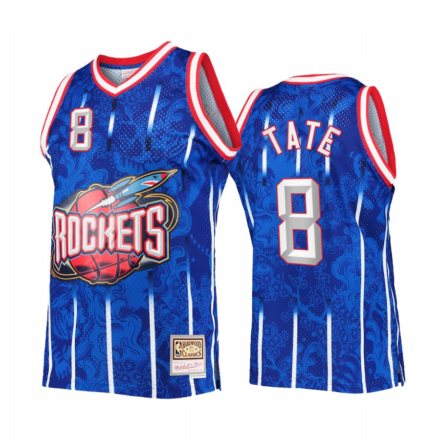Houston Rockets Lunar New Year Jae'Sean Tate Jersey Blue Mitchell Ness