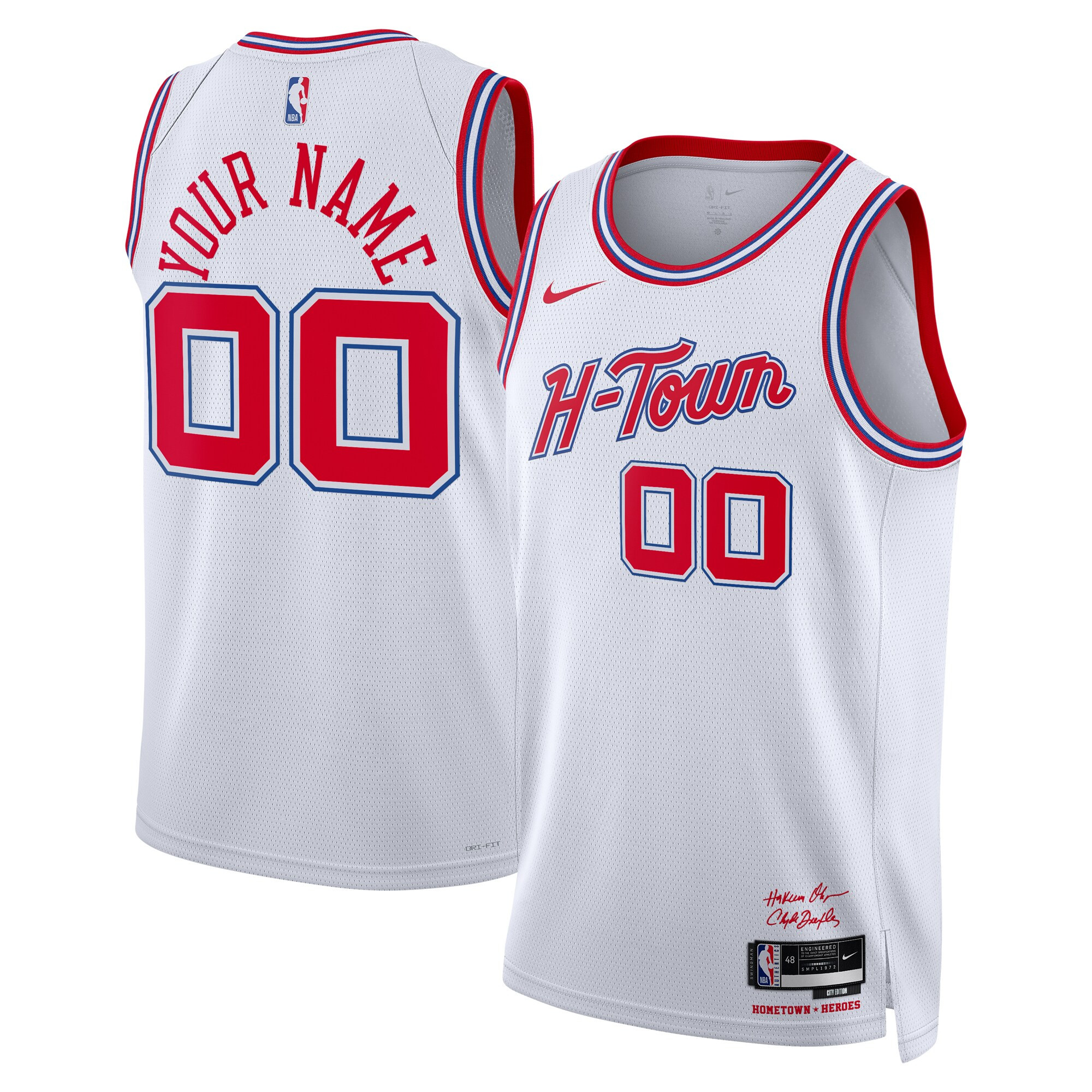 Houston Rockets City Edition Custom White Jersey - All Stitched